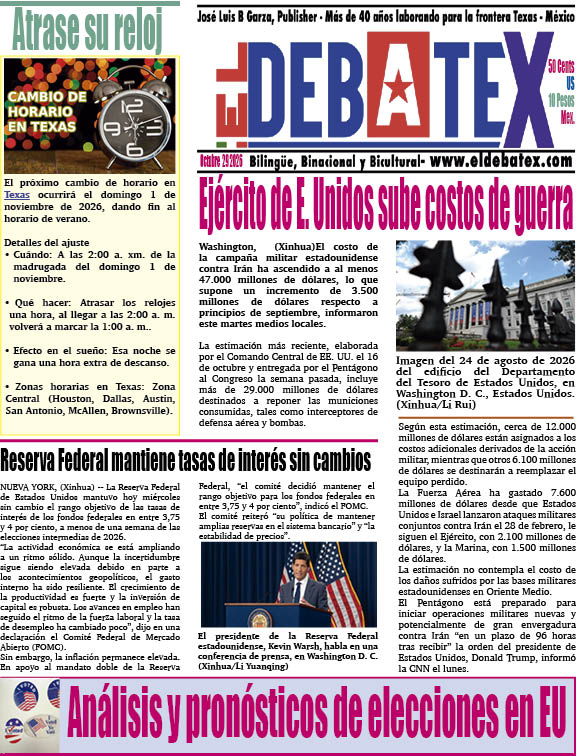 Atrase se reloj, cambia la hora el domingo